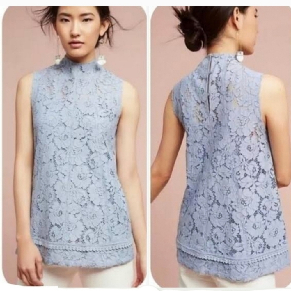 Anthropologie Lace Tunic Top